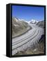 Switzerland, Valais, Jungfrau Region, Aletsch Glacier from Mt; Eggishorn (Unesco Site)-Michele Falzone-Framed Stretched Canvas