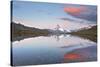 Switzerland, Valais, Matterhorn, Beautiful Morning Light and Reflection at Stellisee Lake-Fortunato Gatto-Stretched Canvas