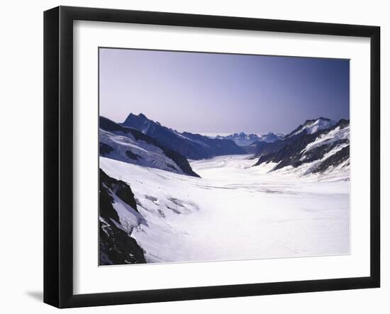 Switzerland, Valais, Mountain 'Jungfraujoch', Great Aletsch Glacier-Thonig-Framed Photographic Print