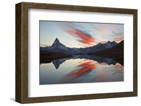 Switzerland, Valais, the Sky on Fire During the Sunset Above the Matterhorn-Fortunato Gatto-Framed Photographic Print