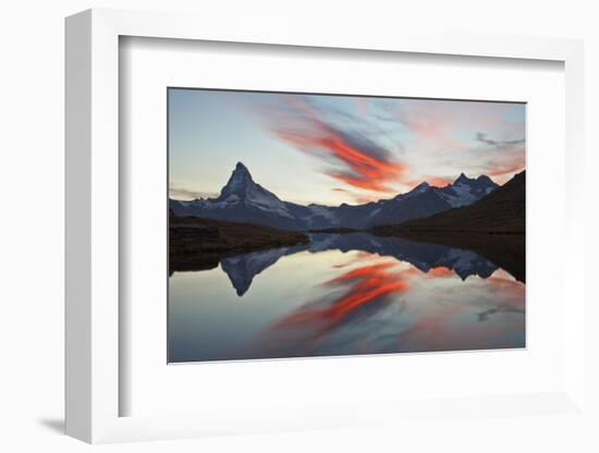 Switzerland, Valais, the Sky on Fire During the Sunset Above the Matterhorn-Fortunato Gatto-Framed Photographic Print