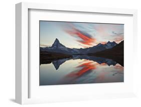 Switzerland, Valais, the Sky on Fire During the Sunset Above the Matterhorn-Fortunato Gatto-Framed Photographic Print