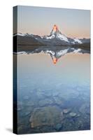 Switzerland, Valais, the Summit of the Matterhorn Reflected in Stellisee During a Relaxing Sunrise-Fortunato Gatto-Stretched Canvas