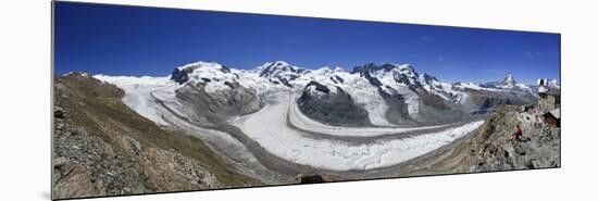 Switzerland, Valais, Zermatt, Gornergrat Mountain, Monte Rosa and Glaciers-Michele Falzone-Mounted Photographic Print