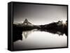 Switzerland, Valais, Zermatt, Lake Stelli and Matterhorn (Cervin) Peak-Michele Falzone-Framed Stretched Canvas