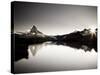 Switzerland, Valais, Zermatt, Lake Stelli and Matterhorn (Cervin) Peak-Michele Falzone-Stretched Canvas