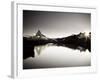 Switzerland, Valais, Zermatt, Lake Stelli and Matterhorn (Cervin) Peak-Michele Falzone-Framed Photographic Print