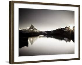 Switzerland, Valais, Zermatt, Lake Stelli and Matterhorn (Cervin) Peak-Michele Falzone-Framed Photographic Print