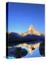 Switzerland, Valais, Zermatt, Lake Stelli and Matterhorn (Cervin) Peak-Michele Falzone-Stretched Canvas