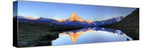 Switzerland, Valais, Zermatt, Lake Stelli and Matterhorn (Cervin) Peak-Michele Falzone-Stretched Canvas