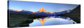 Switzerland, Valais, Zermatt, Lake Stelli and Matterhorn (Cervin) Peak-Michele Falzone-Stretched Canvas