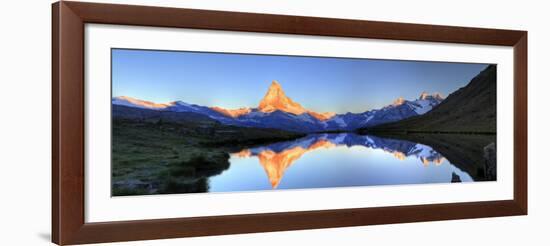 Switzerland, Valais, Zermatt, Lake Stelli and Matterhorn (Cervin) Peak-Michele Falzone-Framed Photographic Print