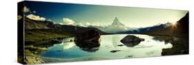 Switzerland, Valais, Zermatt, Lake Stelli and Matterhorn (Cervin) Peak-Michele Falzone-Stretched Canvas