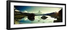 Switzerland, Valais, Zermatt, Lake Stelli and Matterhorn (Cervin) Peak-Michele Falzone-Framed Photographic Print