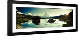 Switzerland, Valais, Zermatt, Lake Stelli and Matterhorn (Cervin) Peak-Michele Falzone-Framed Photographic Print