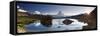 Switzerland, Valais, Zermatt, Lake Stelli and Matterhorn (Cervin) Peak-Michele Falzone-Framed Stretched Canvas