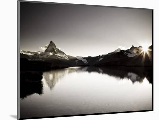 Switzerland, Valais, Zermatt, Lake Stelli and Matterhorn (Cervin) Peak-Michele Falzone-Mounted Photographic Print