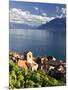 Switzerland, Vaud, Lavaux Vineyards, St; Saphorin Village and Lac Leman / Lake Geneva-Michele Falzone-Mounted Photographic Print