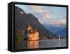 Switzerland, Vaud, Montreaux, Chateau De Chillon and Lake Geneva (Lac Leman)-Michele Falzone-Framed Stretched Canvas