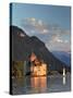 Switzerland, Vaud, Montreaux, Chateau De Chillon and Lake Geneva (Lac Leman)-Michele Falzone-Stretched Canvas