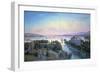 Switzerland, View of Lake Zurich and Rosau Villa, by Emanuel Labhardt, Watercolor-null-Framed Giclee Print