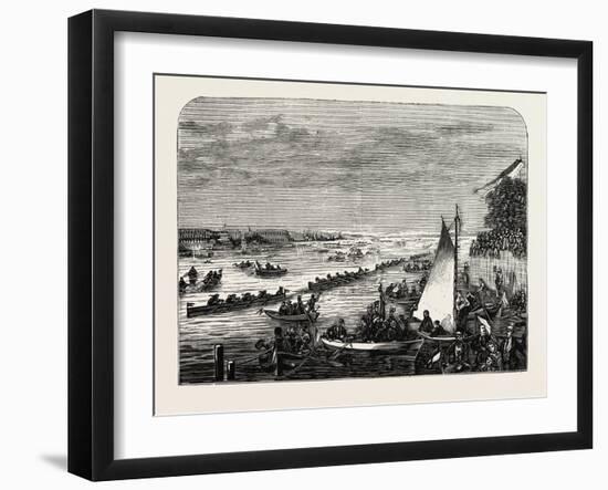 Switzerland: Water Fete of the Swiss Choral Union, Zurich, 1880 1881-null-Framed Giclee Print