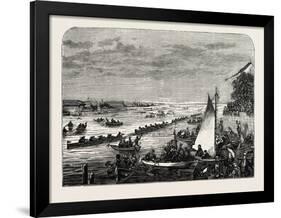 Switzerland: Water Fete of the Swiss Choral Union, Zurich, 1880 1881-null-Framed Giclee Print