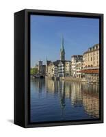 Switzerland, Zurich, Historic Lindenhof Area and Limmat River-Jamie And Judy Wild-Framed Stretched Canvas