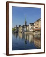 Switzerland, Zurich, Historic Lindenhof Area and Limmat River-Jamie And Judy Wild-Framed Photographic Print