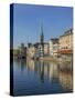 Switzerland, Zurich, Historic Lindenhof Area and Limmat River-Jamie And Judy Wild-Stretched Canvas