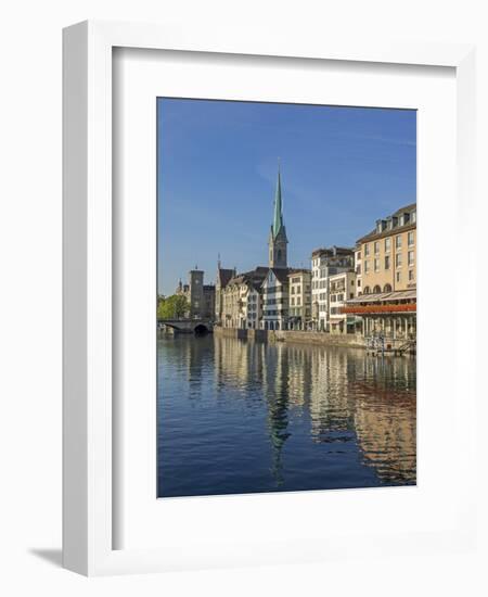 Switzerland, Zurich, Historic Lindenhof Area and Limmat River-Jamie And Judy Wild-Framed Photographic Print