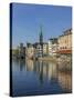 Switzerland, Zurich, Historic Lindenhof Area and Limmat River-Jamie And Judy Wild-Stretched Canvas