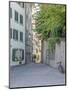 Switzerland, Zurich, Historic Lindenhof Area, Schussel Gasse, a Cobblestone Side Street-Jamie And Judy Wild-Mounted Photographic Print