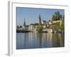 Switzerland, Zurich, Limmat River and Historic Lindenhof Area-Jamie And Judy Wild-Framed Photographic Print