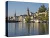 Switzerland, Zurich, Limmat River and Historic Lindenhof Area-Jamie And Judy Wild-Stretched Canvas