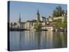 Switzerland, Zurich, Limmat River and Historic Lindenhof Area-Jamie And Judy Wild-Stretched Canvas