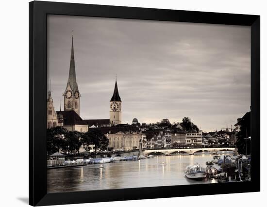 Switzerland, Zurich, Old Town and Limmat River-Michele Falzone-Framed Photographic Print