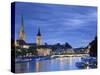 Switzerland, Zurich, Old Town and Limmat River-Michele Falzone-Stretched Canvas