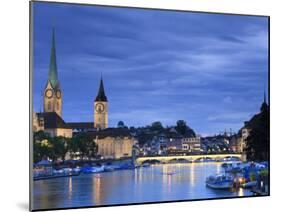 Switzerland, Zurich, Old Town and Limmat River-Michele Falzone-Mounted Photographic Print