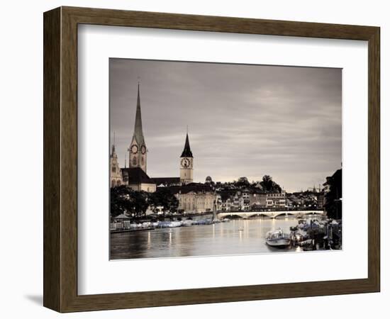 Switzerland, Zurich, Old Town and Limmat River-Michele Falzone-Framed Photographic Print