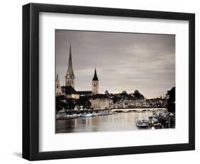 Switzerland, Zurich, Old Town and Limmat River-Michele Falzone-Framed Photographic Print