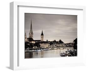 Switzerland, Zurich, Old Town and Limmat River-Michele Falzone-Framed Photographic Print