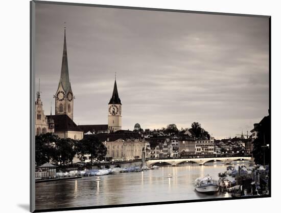 Switzerland, Zurich, Old Town and Limmat River-Michele Falzone-Mounted Photographic Print