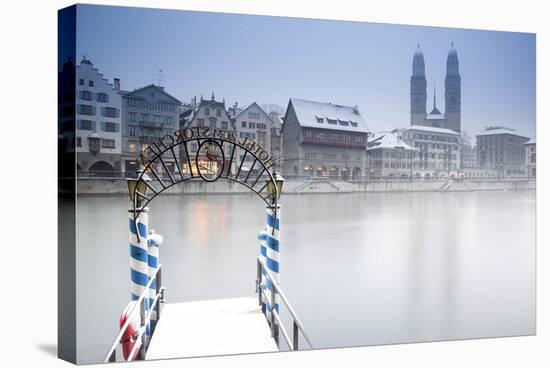 Switzerland, Zurich. Zurich Historic Quarter over the Limmat River.-Ken Scicluna-Stretched Canvas