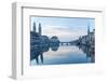 Switzerland, Zurich. Zurich Historic Quarter over the Limmat River.-Ken Scicluna-Framed Photographic Print