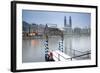 Switzerland, Zurich. Zurich Historic Quarter over the Limmat River.-Ken Scicluna-Framed Photographic Print