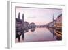 Switzerland, Zurich. Zurich Historic Quarter over the Limmat River.-Ken Scicluna-Framed Photographic Print