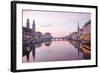 Switzerland, Zurich. Zurich Historic Quarter over the Limmat River.-Ken Scicluna-Framed Photographic Print