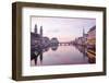 Switzerland, Zurich. Zurich Historic Quarter over the Limmat River.-Ken Scicluna-Framed Photographic Print