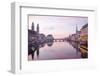 Switzerland, Zurich. Zurich Historic Quarter over the Limmat River.-Ken Scicluna-Framed Photographic Print